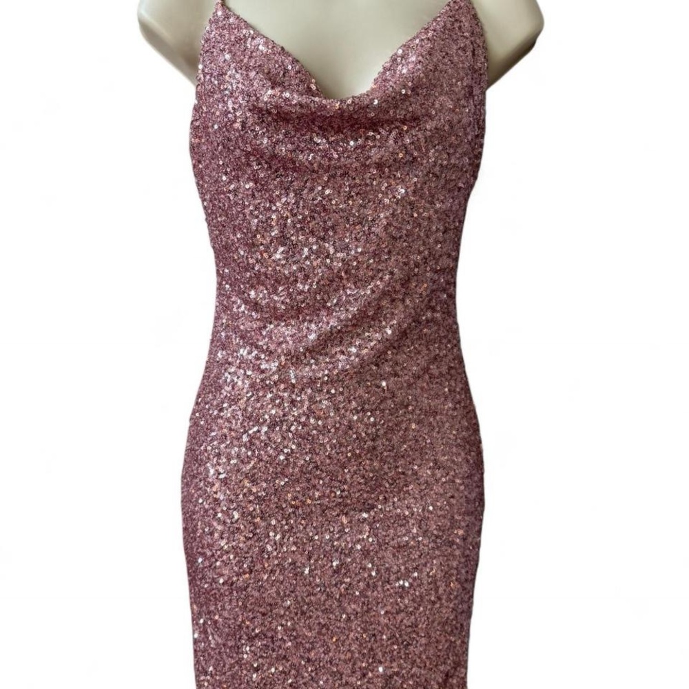 Pink sequin mini dress size small